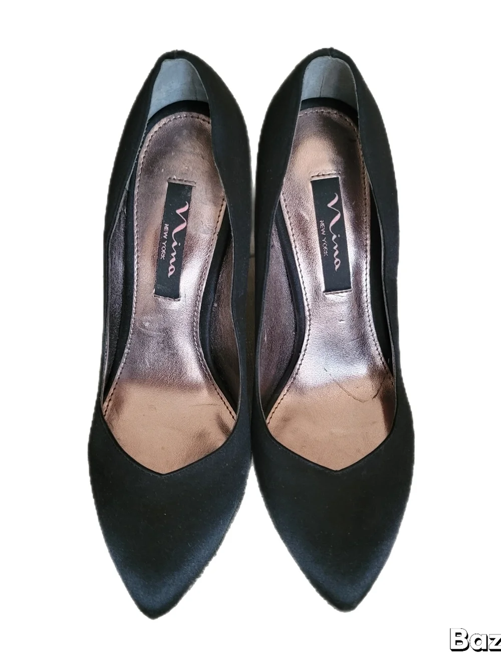 Nina Heels Womens Size 7.5 M Black Glitter